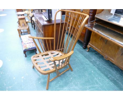 1960's Ercol Evergreen design spindle framed armchair