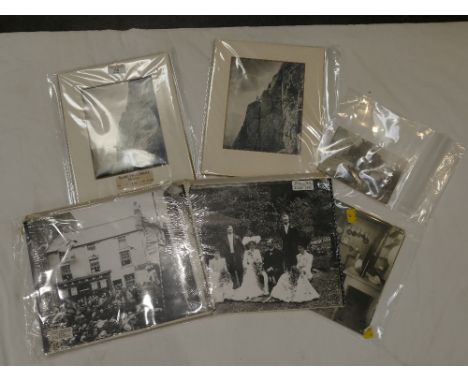 Quantity of reproduced local interest photographs and two mounted climbing pictures including Slabs West Route Birkness (The 
