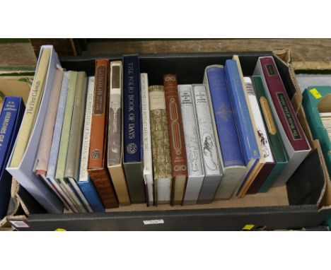 Box of books, including Folio Society, in slip cases - London Portrait of A City and Private Lives of The Tudor Monarchs etc