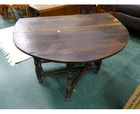 Oak twin drop flap gate leg table