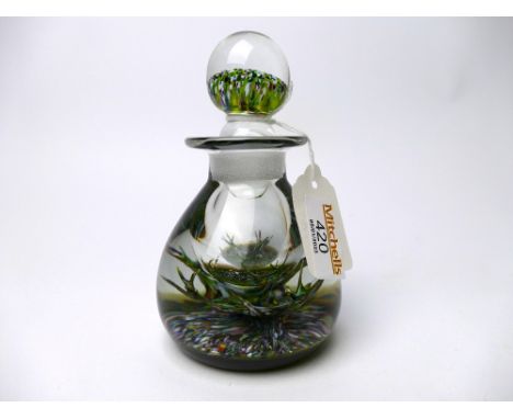 Peter Holmes Caithness large inkwell decorated in the Splash pattern