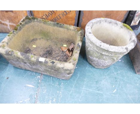 Precast garden trough and similar garden planter