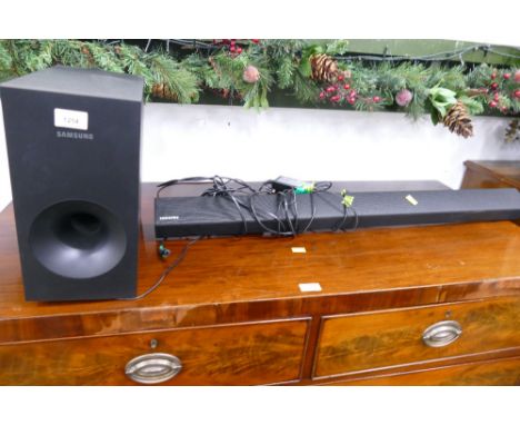 Samsung sound bar and speaker