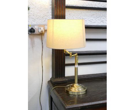 Adjustable brass table lamp, 56 cm high 