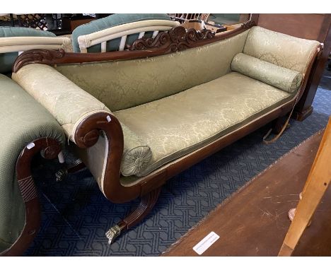 ANTIQUE SCROLL SOFA  A/F