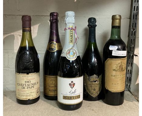 VARIOUS WINES/CHAMPAGNES INCL. DOM PERIGNON 1966