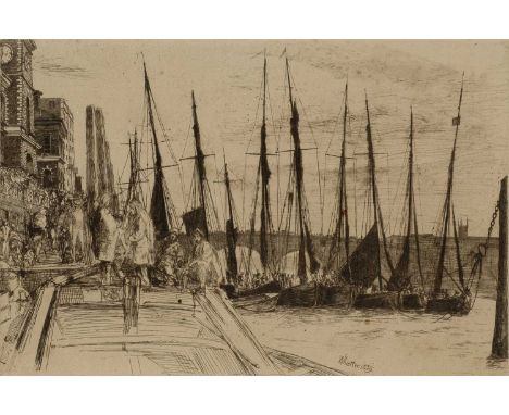James Abbott McNeill Whistler RBA (American 1834-1903)BillingsgateEtching15.2 x 23.7cm; 6 x 9¼in (plate)