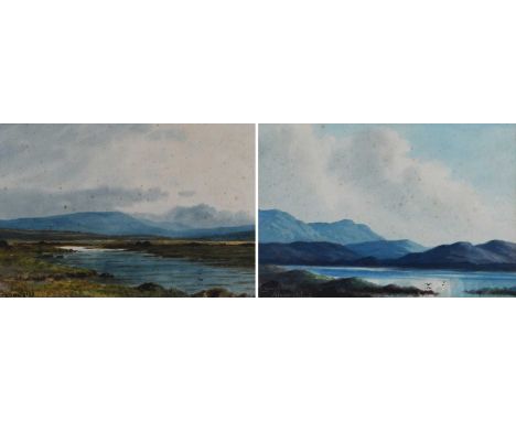 Douglas Alexander (1871-1945)Morning light over a lake and mountains; Sunset on the Corrib, Connemara; Near Recess, Connemara