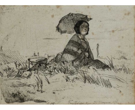 James Abbott McNeill Whistler RBA (American 1834-1903)En Plein SoleilEtching and drypoint10 x 13.4cm; 4 x 5¼in (sheet)
