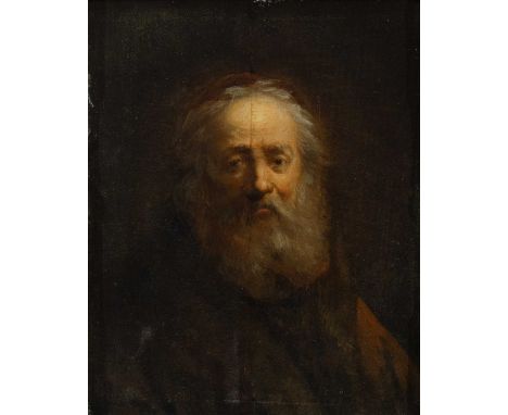 Attributed to Ludwig Wilhelm Busch (German 1703-1772)Portrait of a bearded manOil on panel24.9 x 20.2cm; 9¾ x 8in