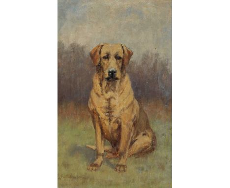 Charles E. Gatehouse (1866-1952)Portrait of a Labrador, 'Whisky'Signed C.Gatehouse (lower left)Oil on board22.3 x 14.7cm; 8¾ 
