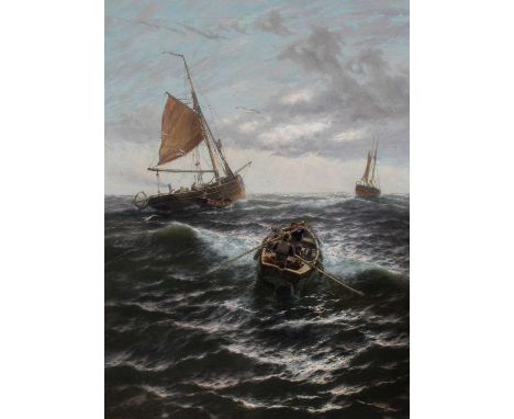 Thomas Rose Miles (1844–1916)Morning, Tor BaySigned T R Miles (lower left) and further signed and inscribed "Morning",/Tor Ba
