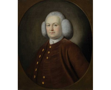 Circle of Thomas GainsboroughPortrait of Simon Crook (1722-1801), half-length, wearing a brown coat and waistcoat, and powder