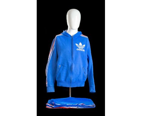 JEAN-PIERRE RIVES | FRANCE TRAINING SUIT | c.1975-1979Blue Adidas hooded two-piece training suit worn by Jean-Pierre Rives (b