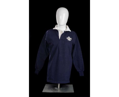 JPR WILLIAMS | ST MARY’S HOSPITAL MEDICAL SCHOOL | 1968-1973Jersey match-worn by JPR Williams, navy blue with white collar, e