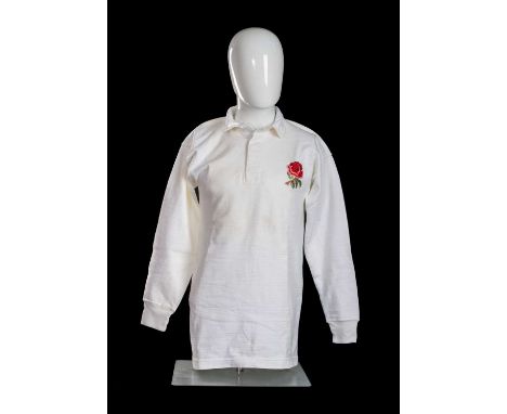 BOB HILLER | ENGLAND | 1969 / 1970 / 1972Jersey match worn by Robert Hiller (b.1942), traditional all-white, embroidered thre