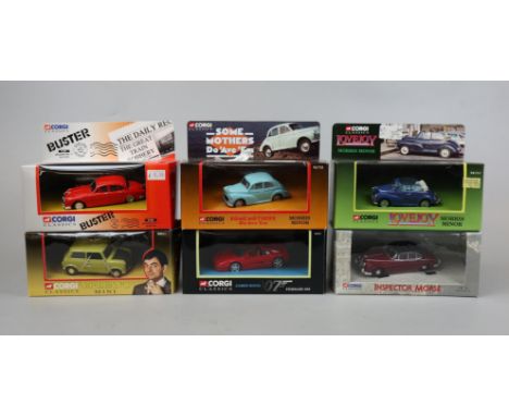 6 Corgi Classics TV/Film related diecast cars in original boxes 