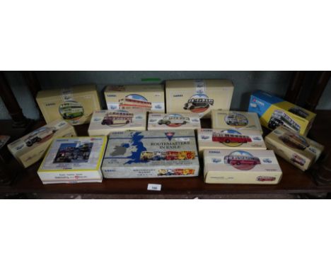 Collection of Corgi diecast buses in original boxes 