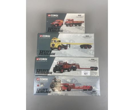 4 Corgi Classics Heavy Haulage diecast lorries in original boxes 