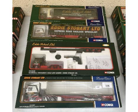 4 boxed Corgi, Eddie Stobart lorries to include 3 L/E examples 