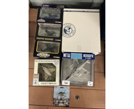 Collection of scale model aircraft to include Franklin Mint, Corgi etc 