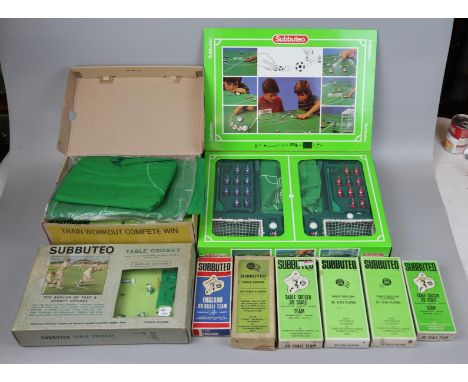 Large collection of Subbuteo to include table cricket display edition 