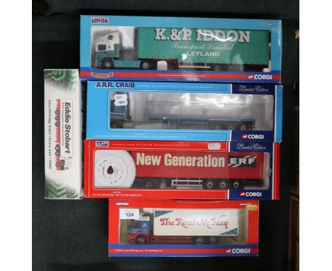 4 L/E boxed Corgi diecast lorries together with an Eddie Stobart 