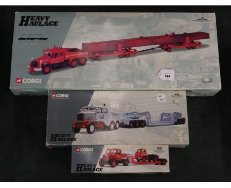 3 boxed Corgi Classics Heavy Haulage vehicles 