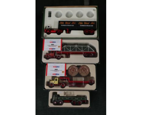 4 boxed Corgi deluxe/premium diecast lorries to include Eddie Stobart 