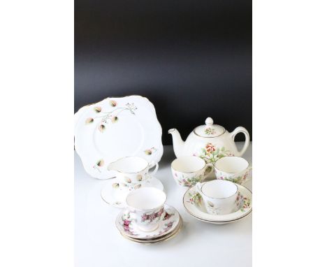 A Royal Doulton Bushflowers teaset ,Royal Albert cups and saucers etc. 