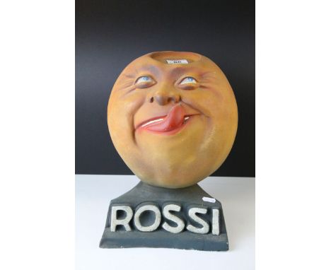 Martini Rossi Ceramic Bar Advertising / Shop Display in the form of a Head licking it's lips raised on a plinth marked ' Ross