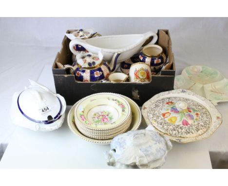 Collection of mainly Early 20th century Ceramics including Imari Pattern Part Tea Service plus Fruit Bowls, Tureens, etc 