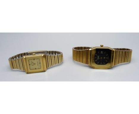 A gentleman's Rado quartz wristwatch and a lady's Rado automatic wristwatch, cases 29mm and 23mm 