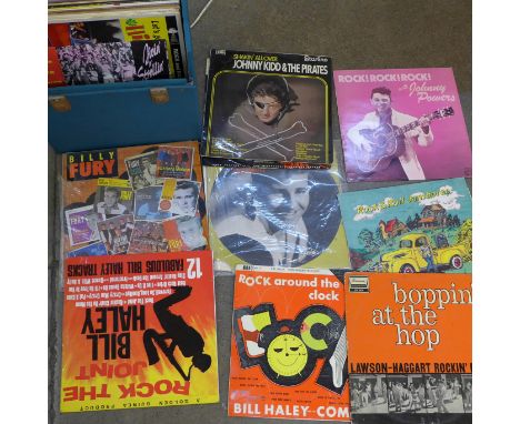 A collection of vintage rock n roll records, includes Eddie Cochran, Dee Clark, Ricky Nelson, Bobby Vee (32) 
