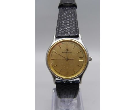 A gentleman's Jaeger-LeCoultre quartz wristwatch with ten jewels, movement no. 2366537, a/f 