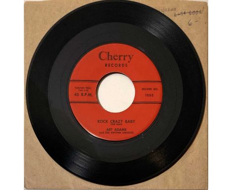 ART ADAMS AND THE RHYTHM KNIGHTS - ROCK CRAZY BABY/INDIAN JOE 7" (ORIGINAL US COPY - CHERRY REDS 1005). Superb Rockabilly rar