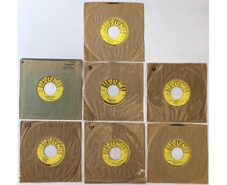 SUN RECORDS COLLECTION - PACK OF SEVEN RARE SINGLES.  To include Jack Earl - Slow Down c/w A Fool For Lovin You (SUN 240), Je