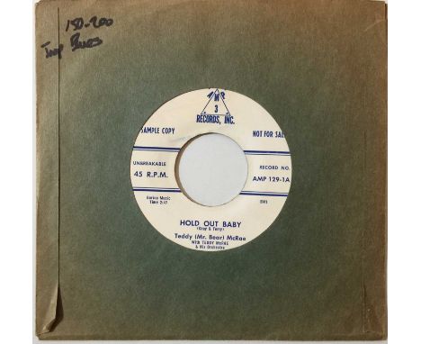 TEDDY (MR BEAR) MCRAE - HOLD OUT BABY/ HI FI BABY 7" PROMO (AMP 129-1). Here we have a superb 7" promo slice of killer jump b