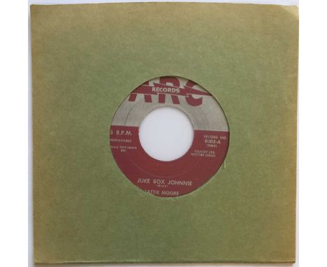 LATTIE MOORE - JUKE BOX JOHNNIE C/W PRETTY WOMAN BLUES 7" (ORIGINAL US COPY - ARC RECORDS 8005). Lattie Moore's a Juke Box Jo