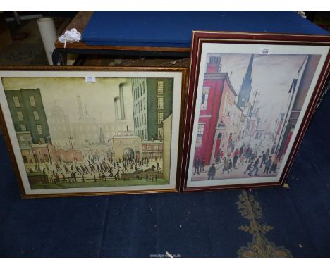Two L.S Lowry Prints; 'Coming from the Mill' and 'An Organ Grinder'.