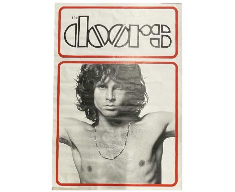 A large advertising poster for The Doors, featuring black and white portrait of Jim MorrisonSize approximately: 148 x 104cm