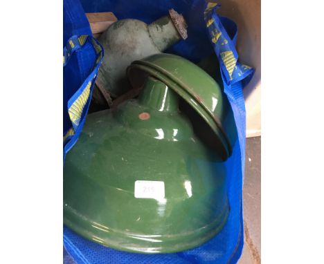 BOX OF INDUSTRIAL LIGHT SHADES