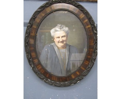A mahogany framed watercolour portrait 65x54cm