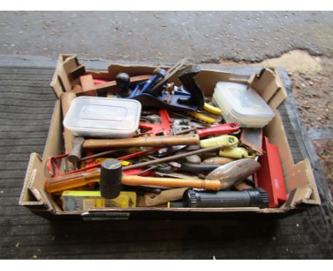 Tray of mixed tools to include Record No 4 plane&nbsp;