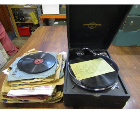 Columbia gramophone and 78 records