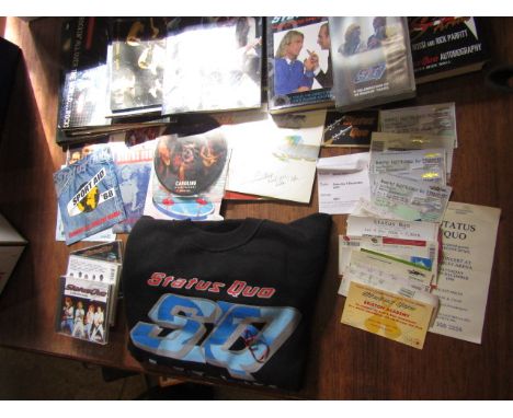 Staus Quo collection inc records, ephemera, jumper, patch etc&nbsp;
