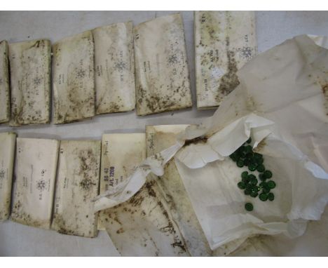 Various gem stones in packets to include Aquamarine x 7, Green Turmaline x4, Light Topaz x2, Black Diamond x2 and one un read