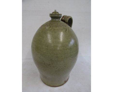 Large stoneware brewers flagon Henry Bugg Spalding (from 1809-) with fitting for lamp (no wire) 46cmH good condition&nbsp;