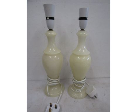 pair onyx lamp bases