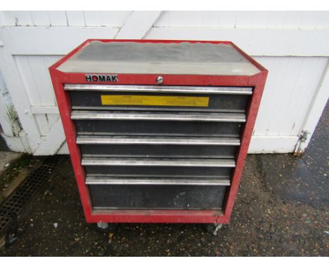 Large Homak metal tool chest with tools to include Snap-on&nbsp;